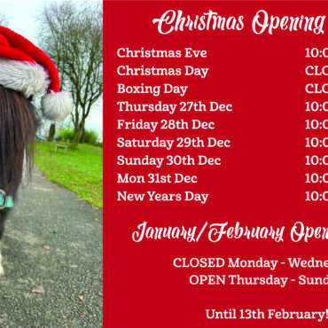 Winter Opening Times – Jan/Feb 2025